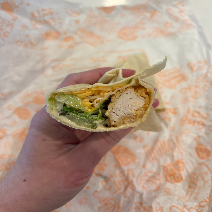 Popeyes blackened ranch chicken wrap