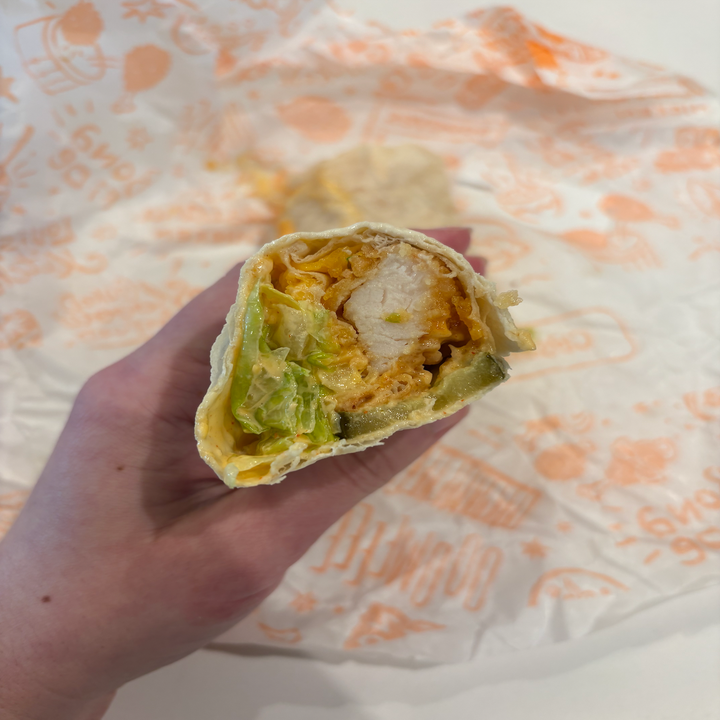 Popeyes spicy chicken wrap