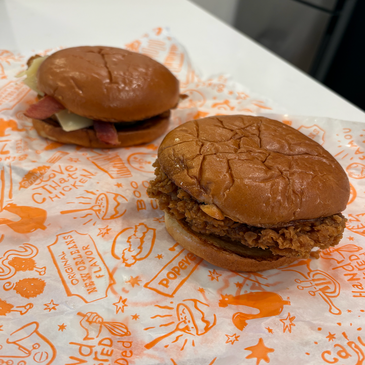 Popeyes honey bbq chicken sandwiches