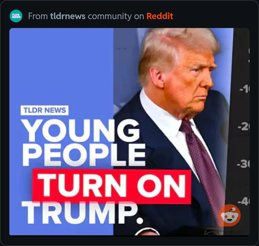  "Young People Turn connected  Trump" with an representation  of a antheral   successful  a suit