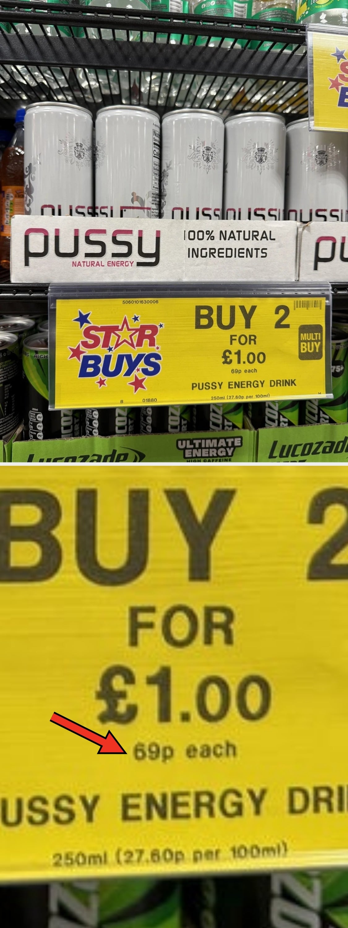  "Buy 2 for £1.00."