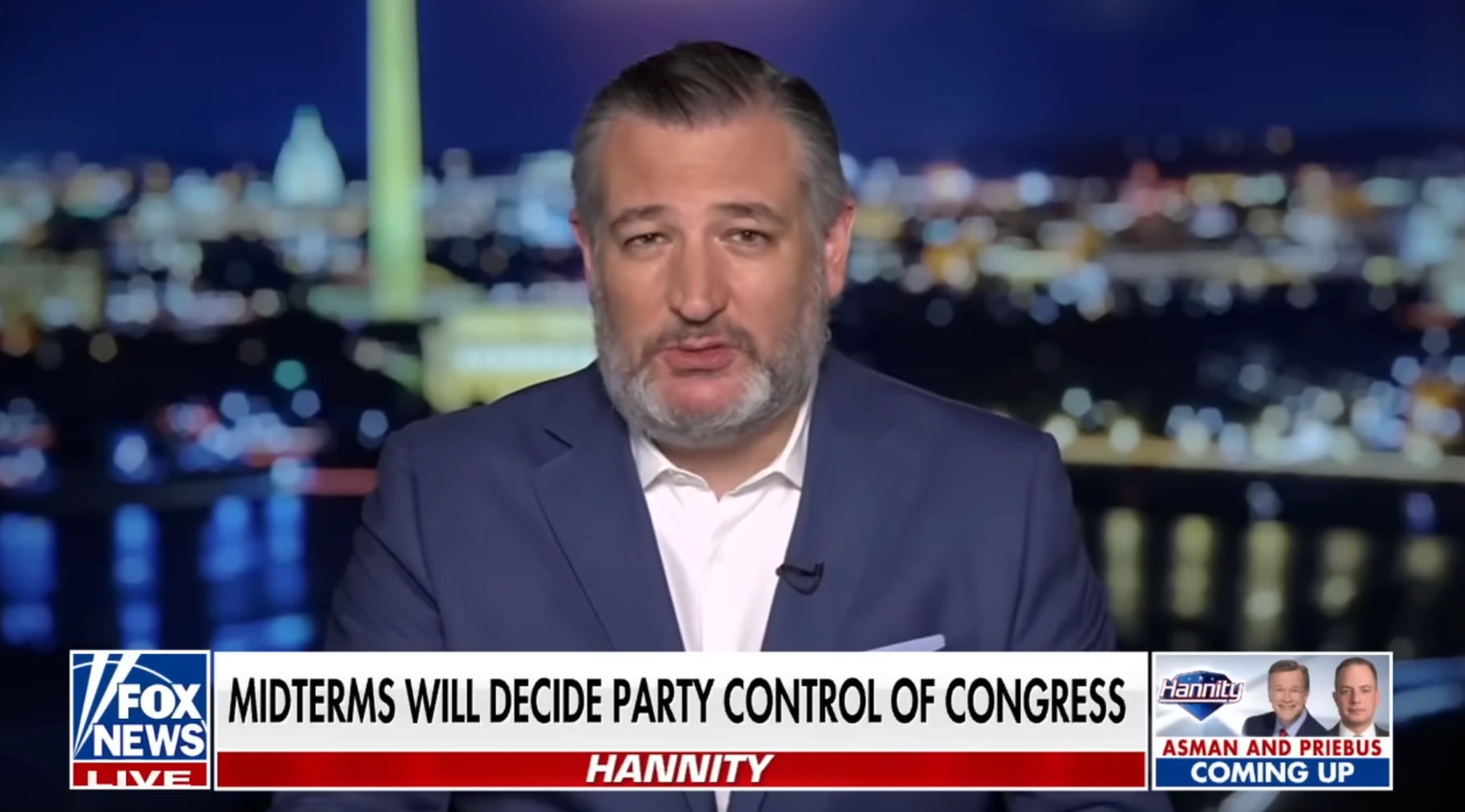 A antheral successful a suit connected a quality broadcast discusses midterms' interaction connected Congress. Fox News graphics are displayed