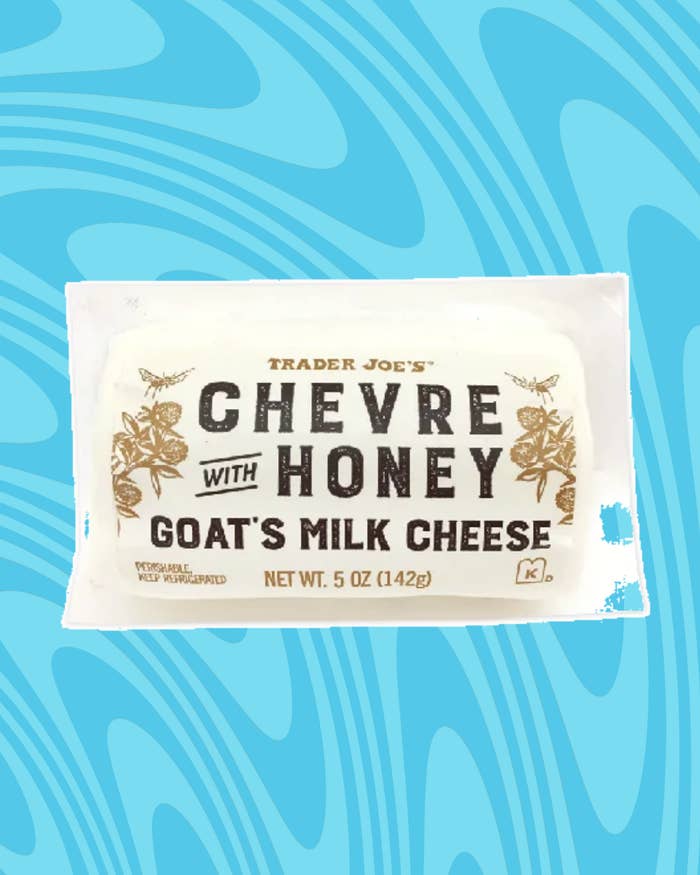 Package of Trader Joe's Chevre with Honey Goat's Milk Cheese, net weight 5 oz