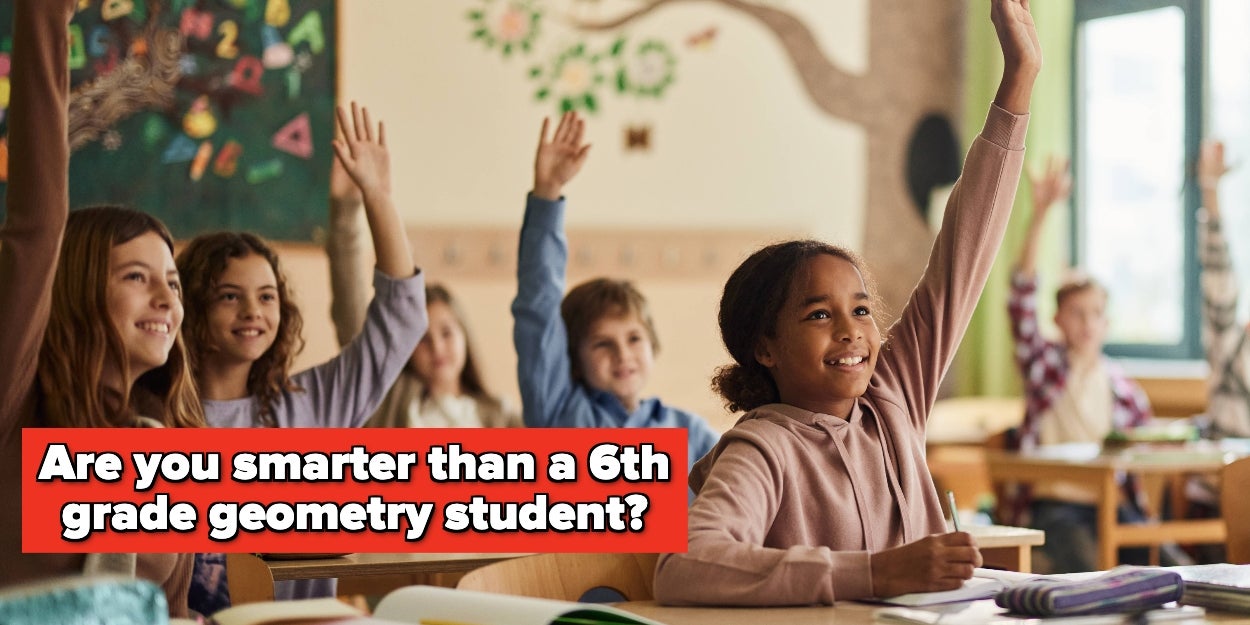 If You Can Get Through This Entire 6th Grade Geometry Test Without Failing, You're Getting An A+ And A Gold Star