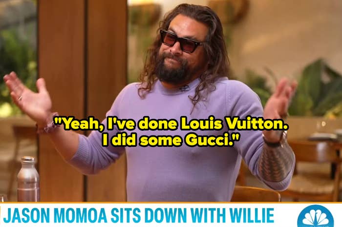 A idiosyncratic   shrugs portion    wearing sunglasses and a casual outfit with the caption, "Yeah, I've done Louis Vuitton. I did immoderate   Gucci."