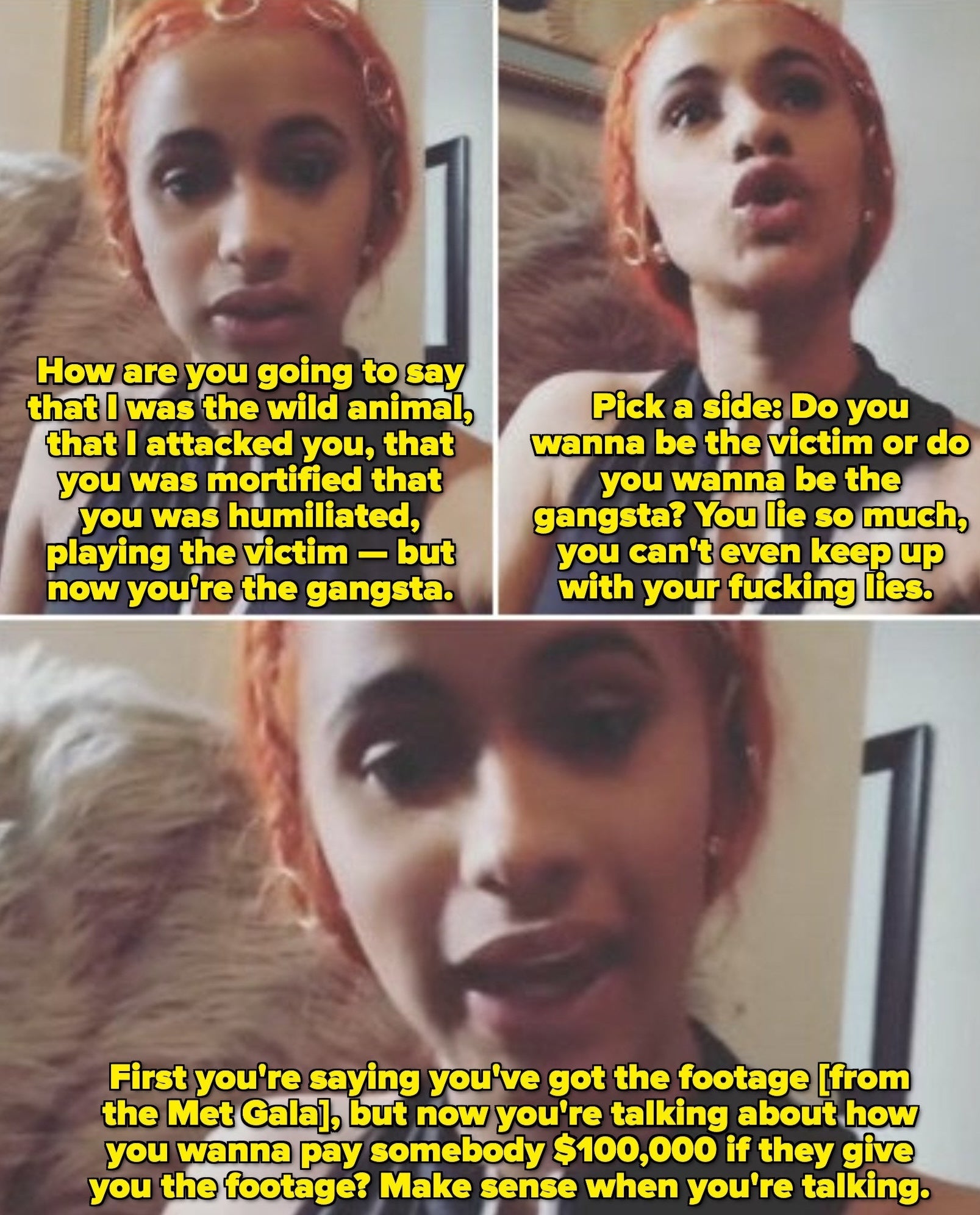 Cardi B calling retired  Minaj's mistreating her connected  her Instagram story