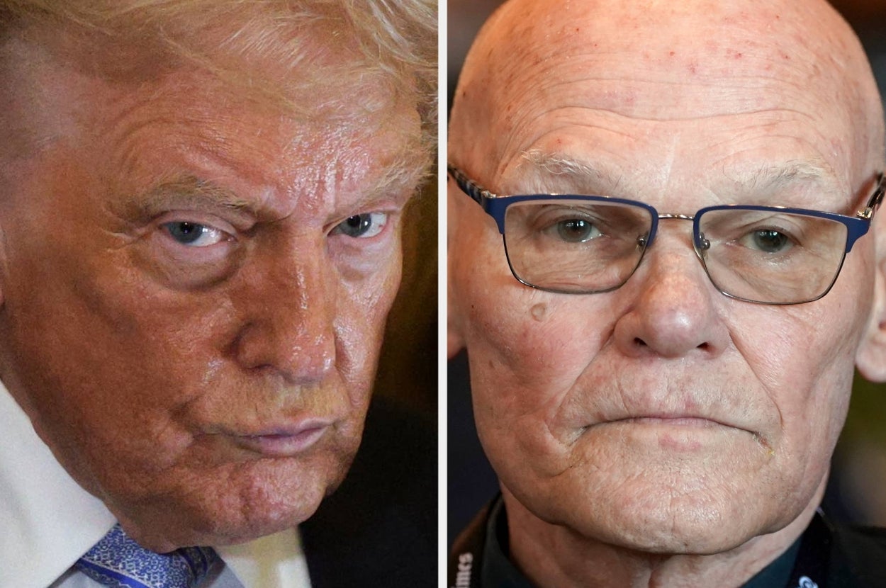 Two older men, one with styled hair and a suit, the other bald with glasses, gazing intently. Image used in a news article