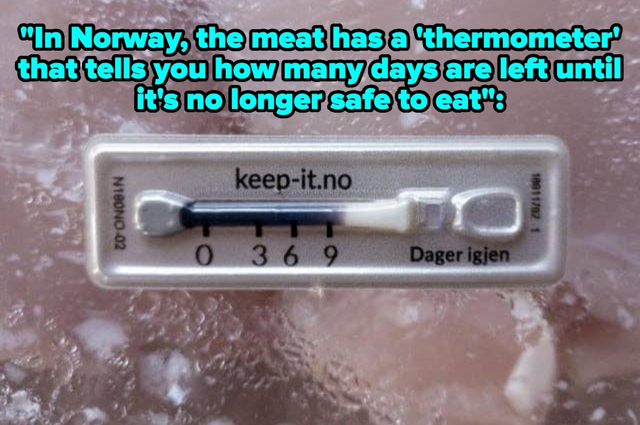Packaging with a freshness indicator showing days until meat is no longer safe to eat; labeled "keep-it.no" and numbers 0 to 9