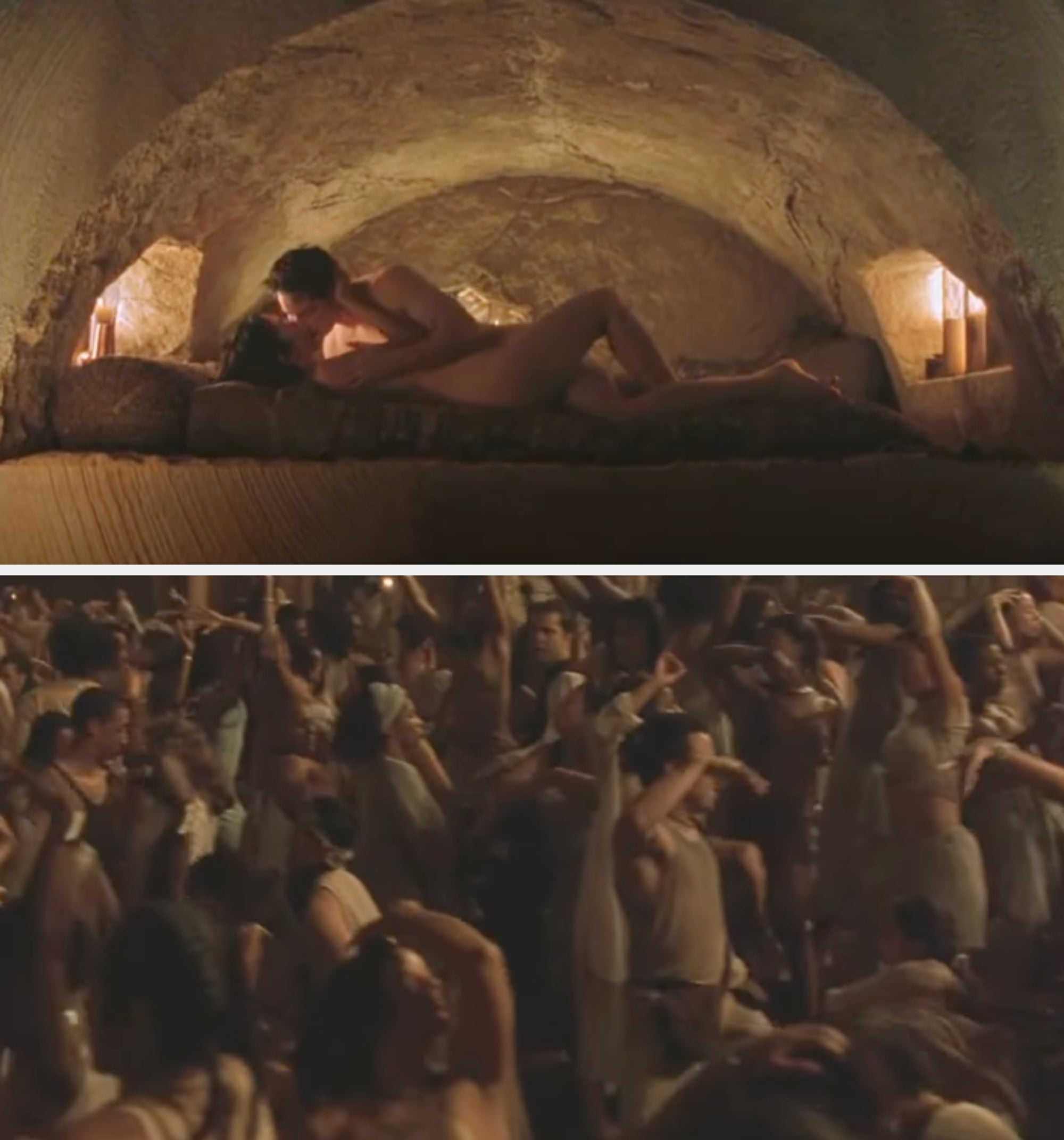 a mates  kisses successful  a dimly lit chromatic  chamber; a crowded radical  of radical   creation   energetically