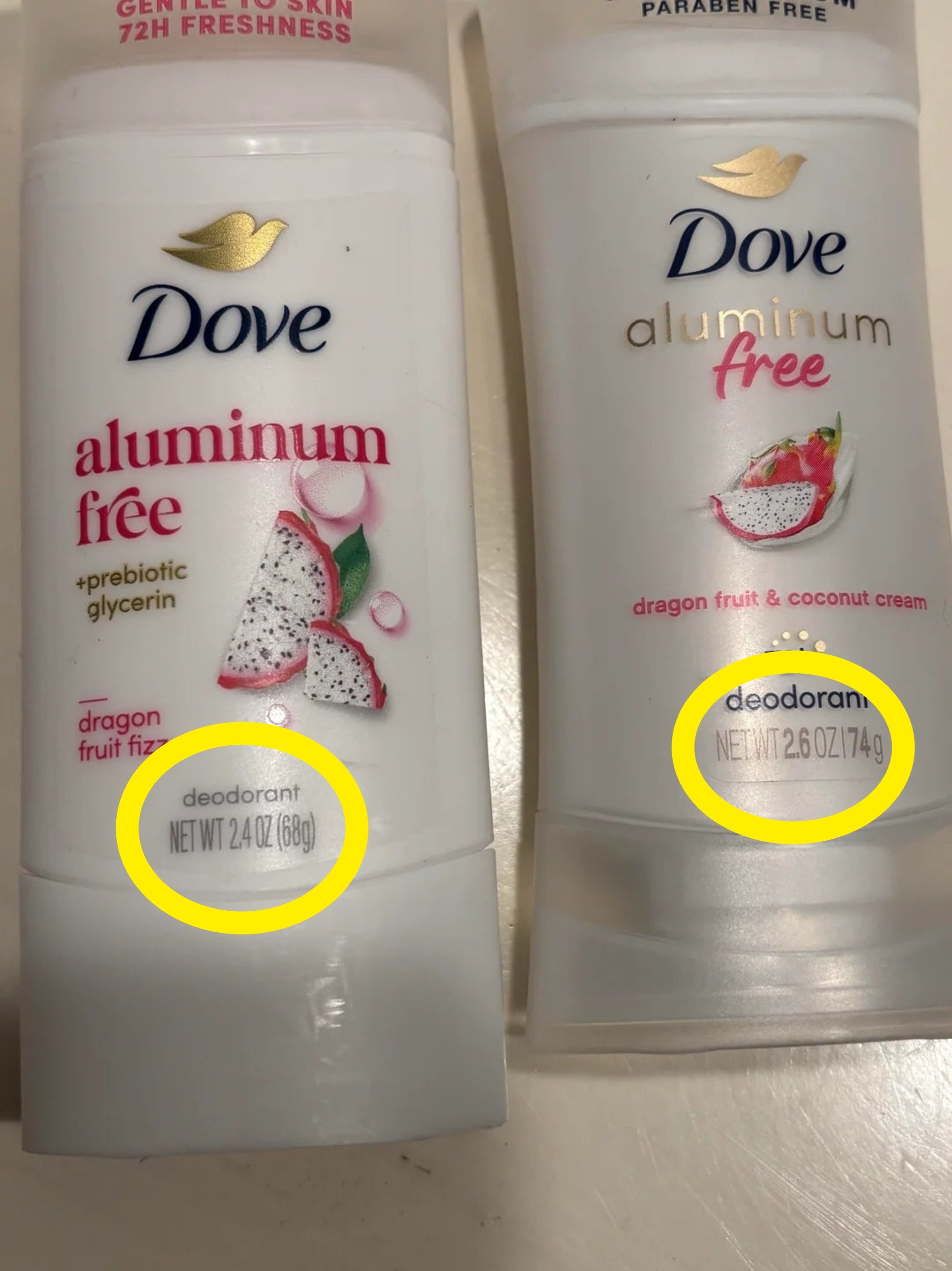  "Aluminum Free" with dragon effect   fizz scent and "Aluminum Free" with dragon effect   &amp;amp; coconut pick  scent