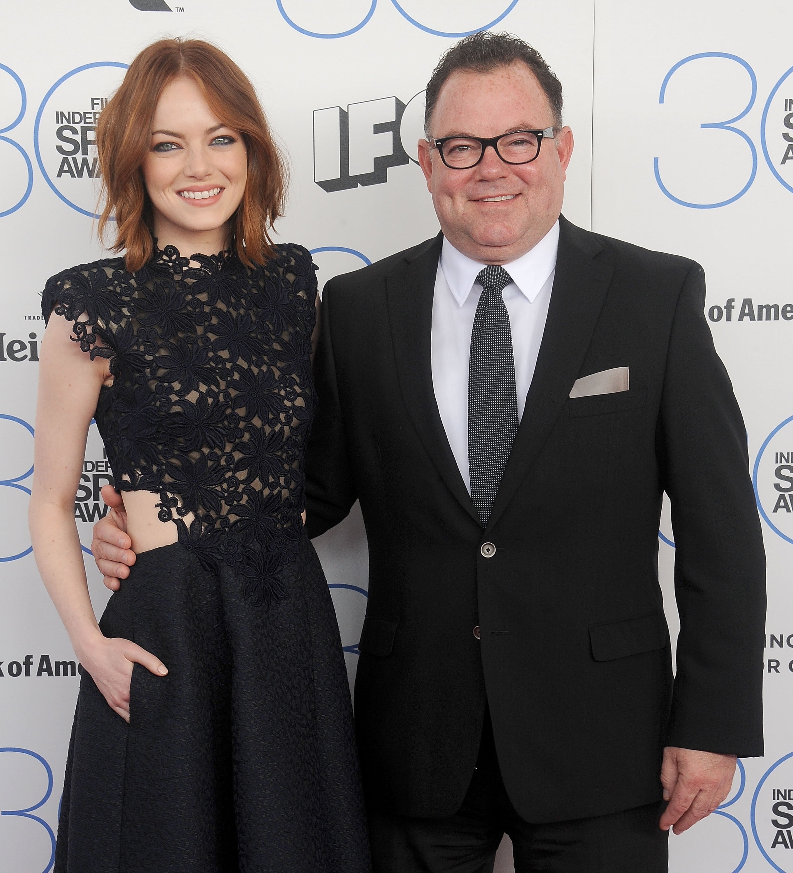 Actress Emma Stone and dada Jeff Stone get astatine the 2015 Film Independent Spirit Awards connected February 21, 2015 successful Santa Monica, California