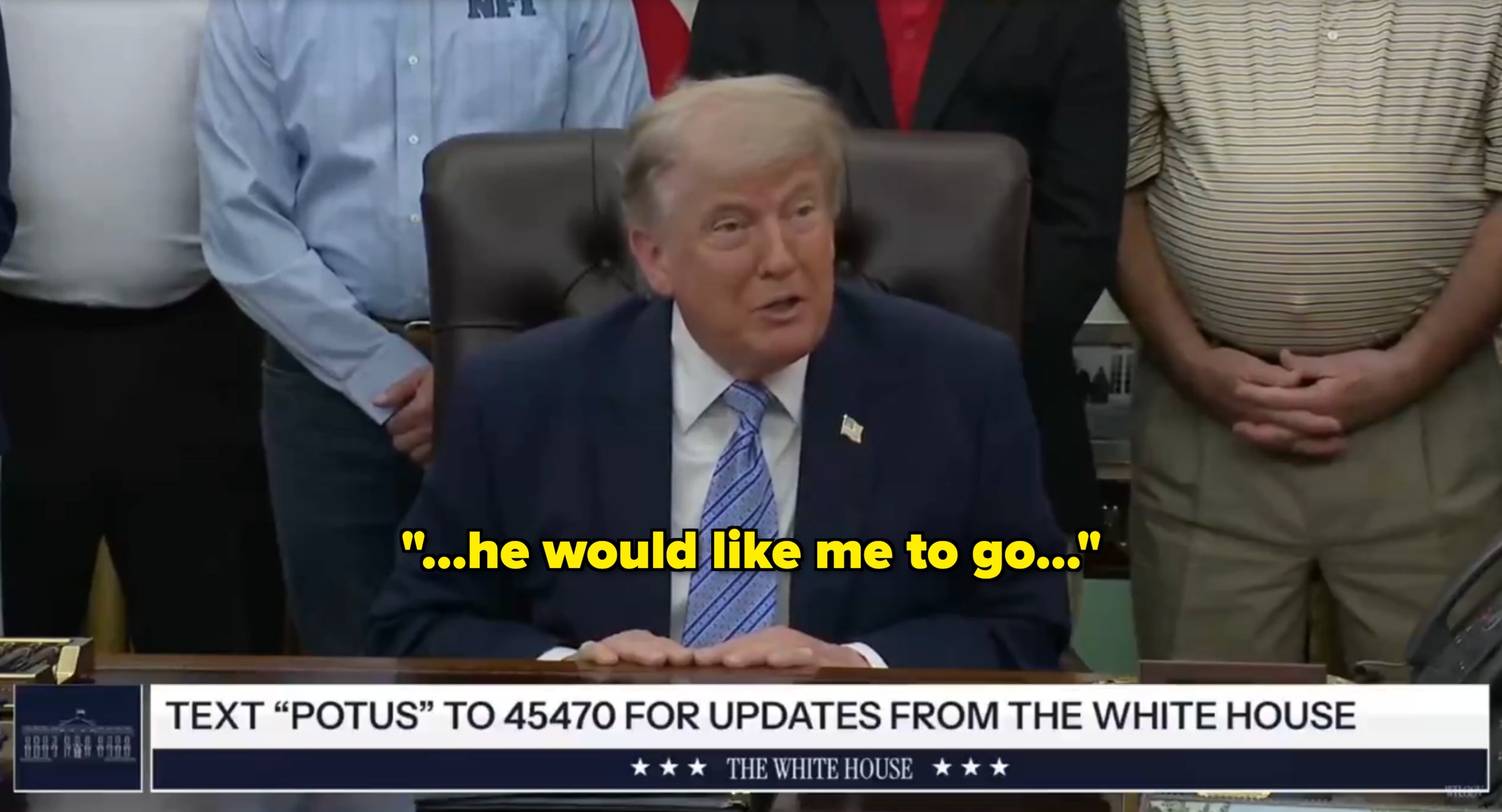  "Text 'POTUS' to 45470 for updates from the White House."