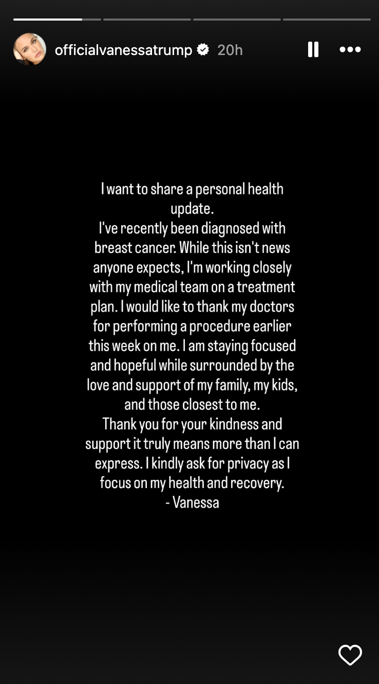  She shares her caller    bosom  crab  diagnosis, acknowledgment  her doctors and supporters, and asks for privateness  during recovery