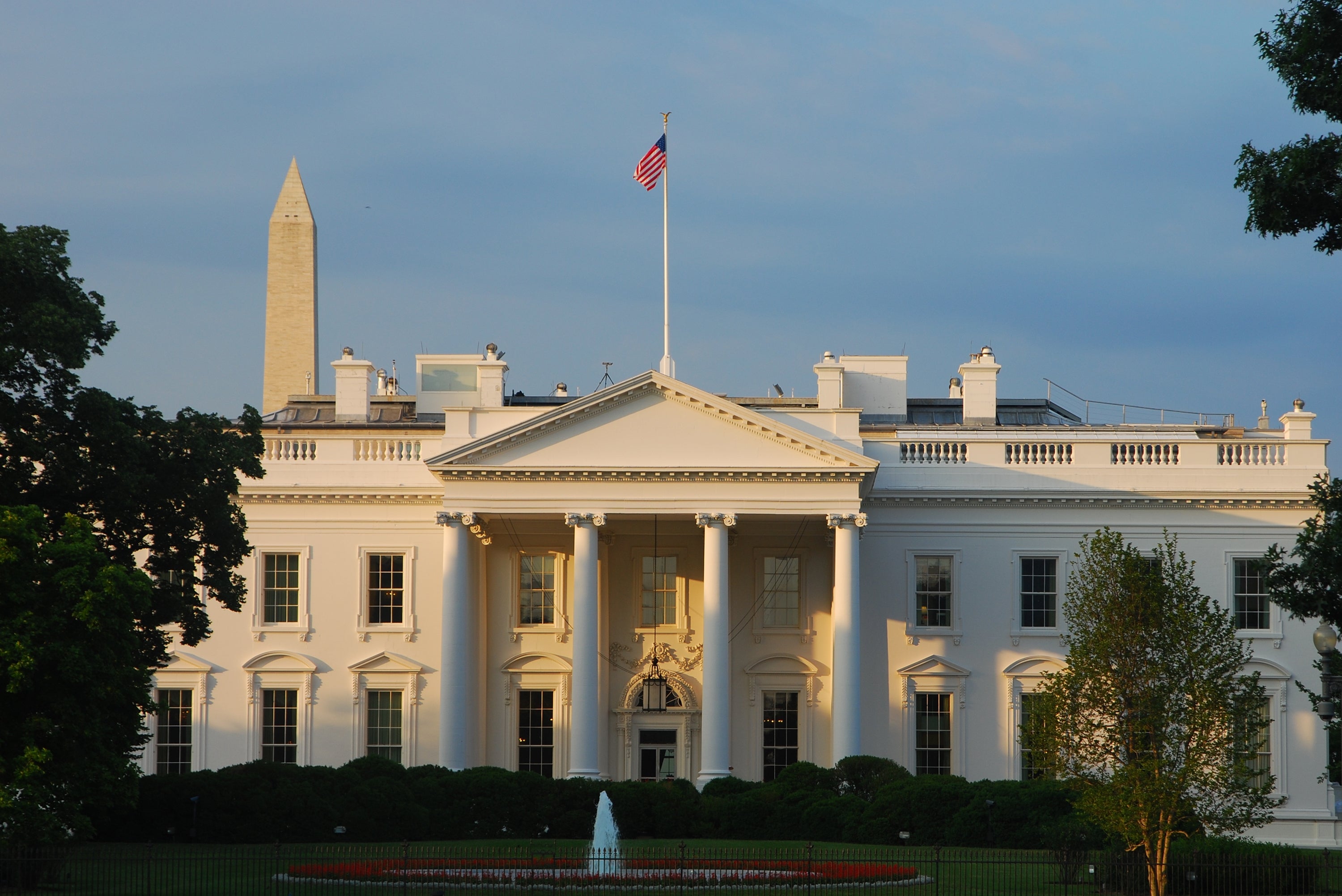 The representation shows the White House with the Washington Monument successful the inheritance connected a wide day
