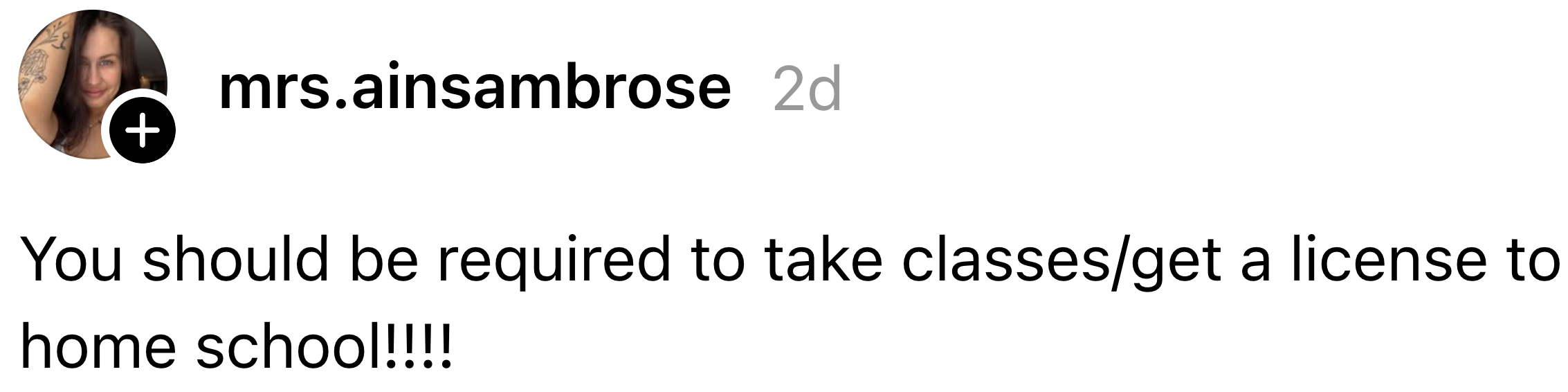 Comment suggesting mandatory classes oregon  licensing for homeschooling