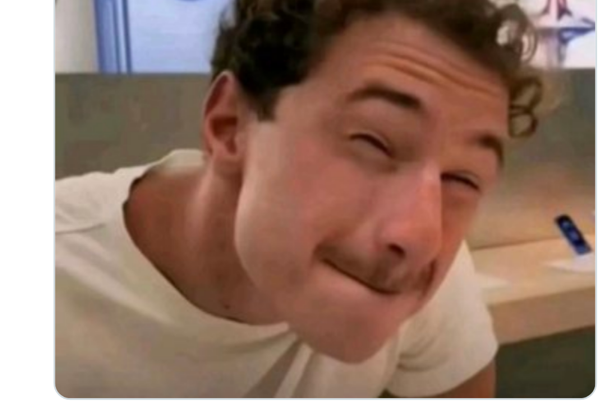 A meme with a reaction image of a person squinting, paired with a Twitter post that says "I opened my windows while driving, and my sick note flew out."