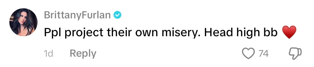  "Ppl task  their ain  misery. Head precocious   bb" with bosom  emoji, 74 likes, 1 time  ago