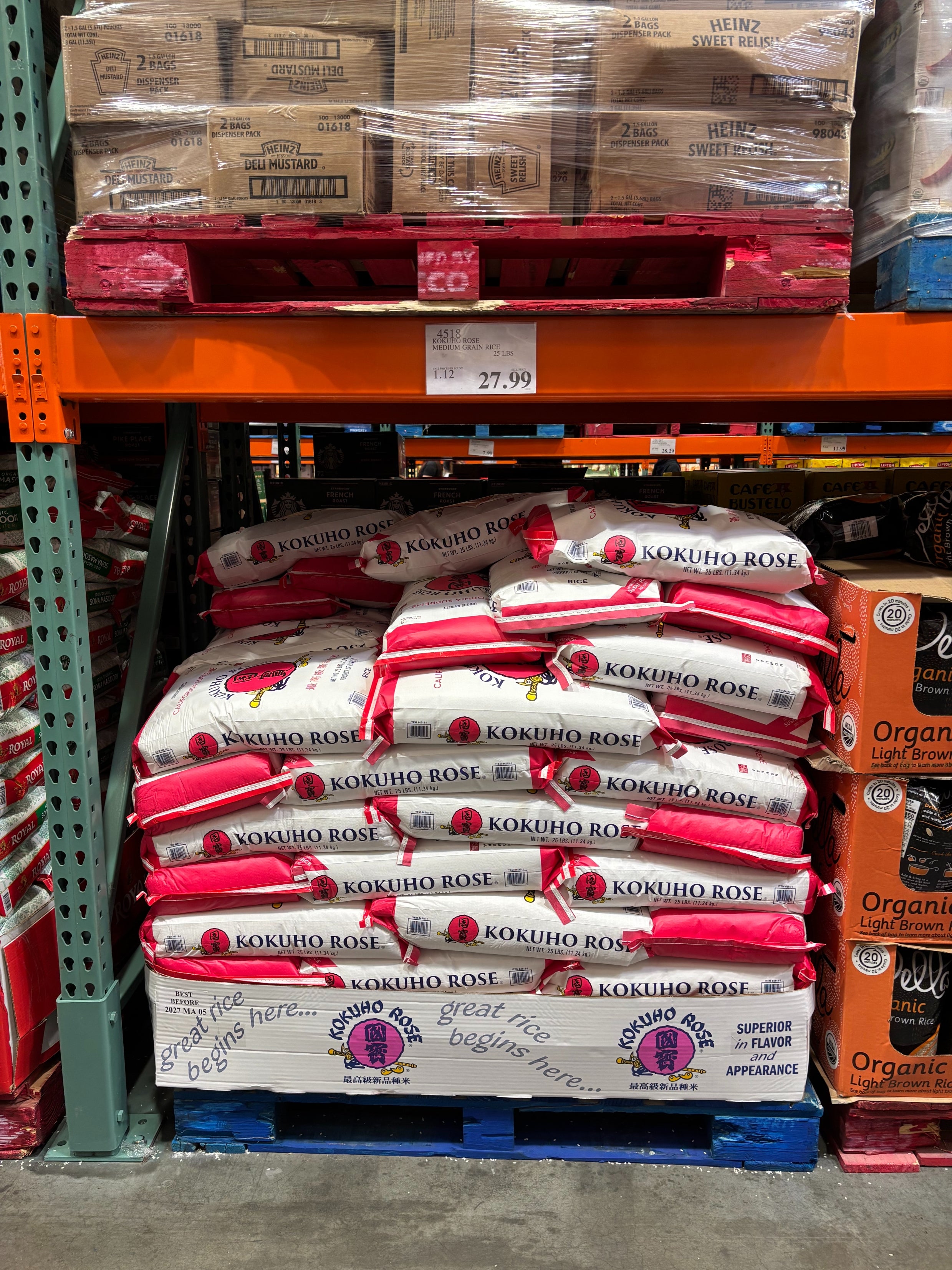 Bags of atom   stacked connected  a warehouse shelf