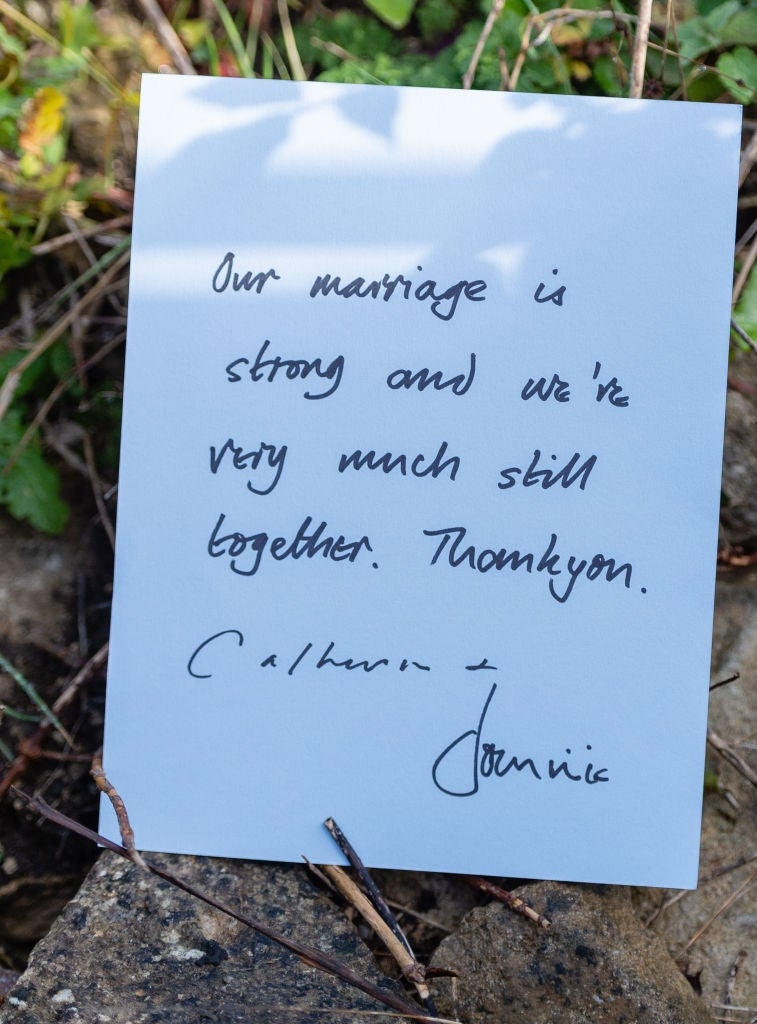 "Our matrimony is beardown and we're precise overmuch inactive together. Thank you. Catherine & Johnnie."