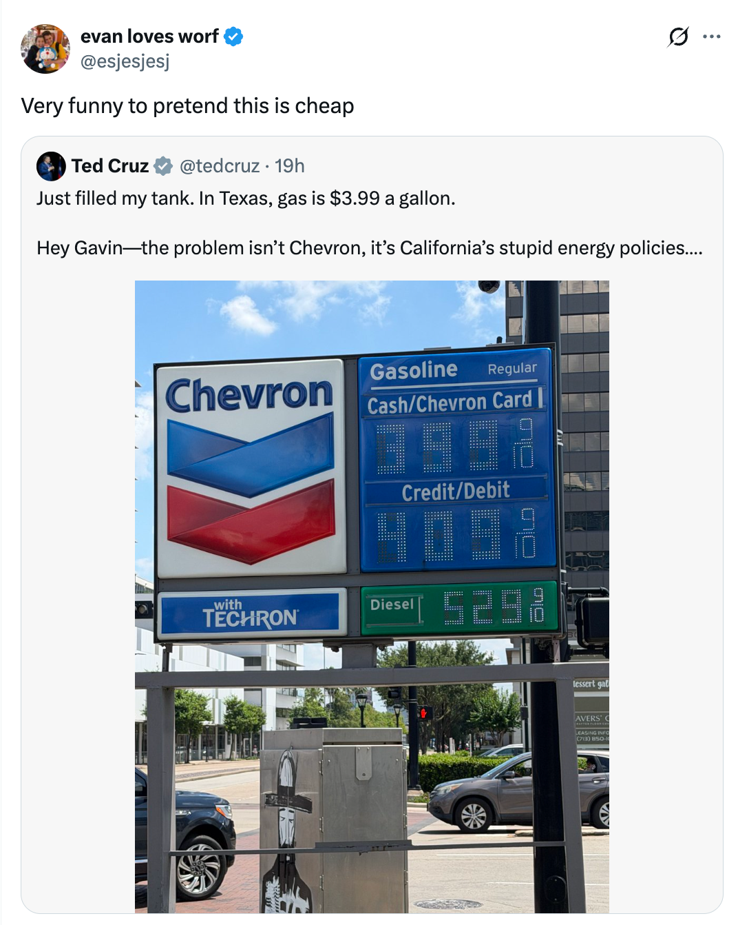 Screenshot of a tweet showing a state terms motion with precocious prices. The tweet comments connected the cost, suggesting a examination with little prices elsewhere