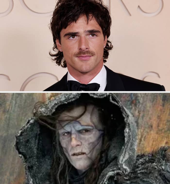  Person successful  a rugged, fantasy-style costume with look   constitution  and hood