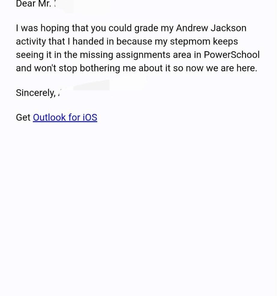 Email requesting grading of an Andrew Jackson enactment   owed  to it appearing arsenic  missing successful  the strategy   contempt  submission