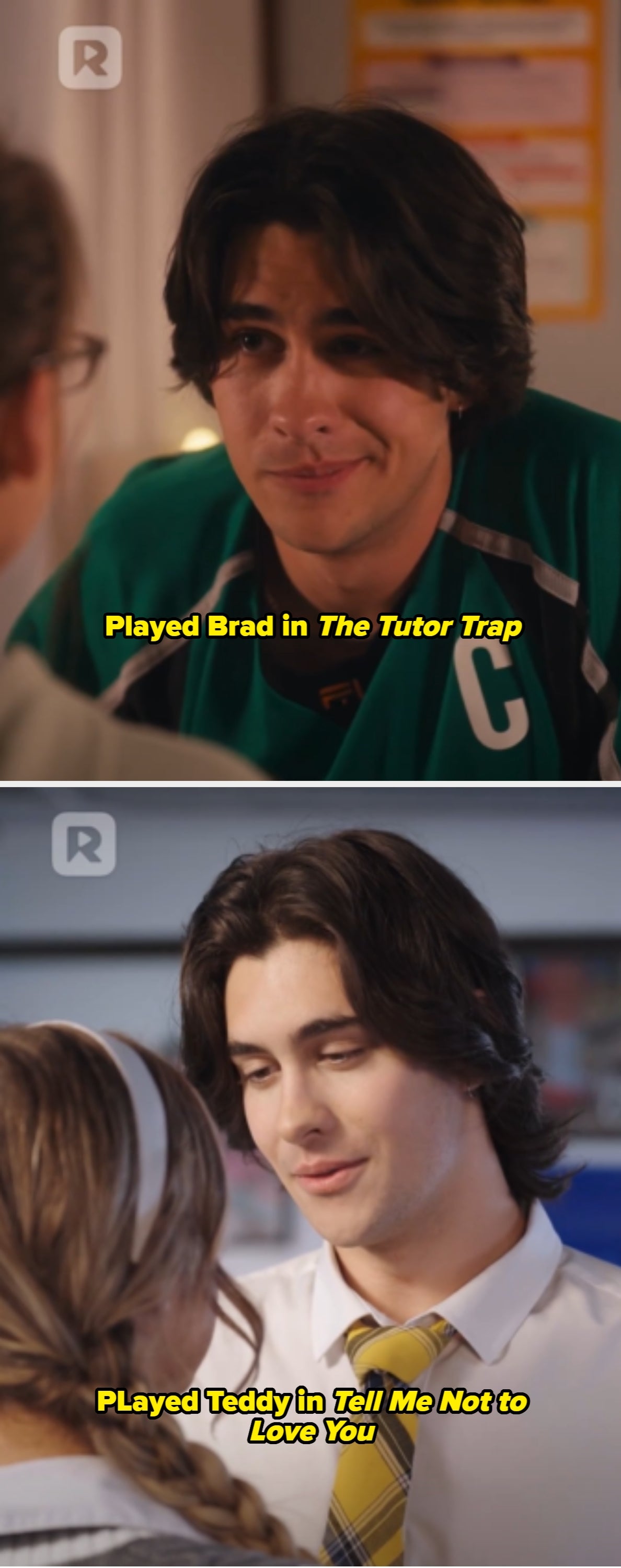 Person in a sports jersey with a "C" talking to someone off-camera, appearing to be in an emotional conversation indoors