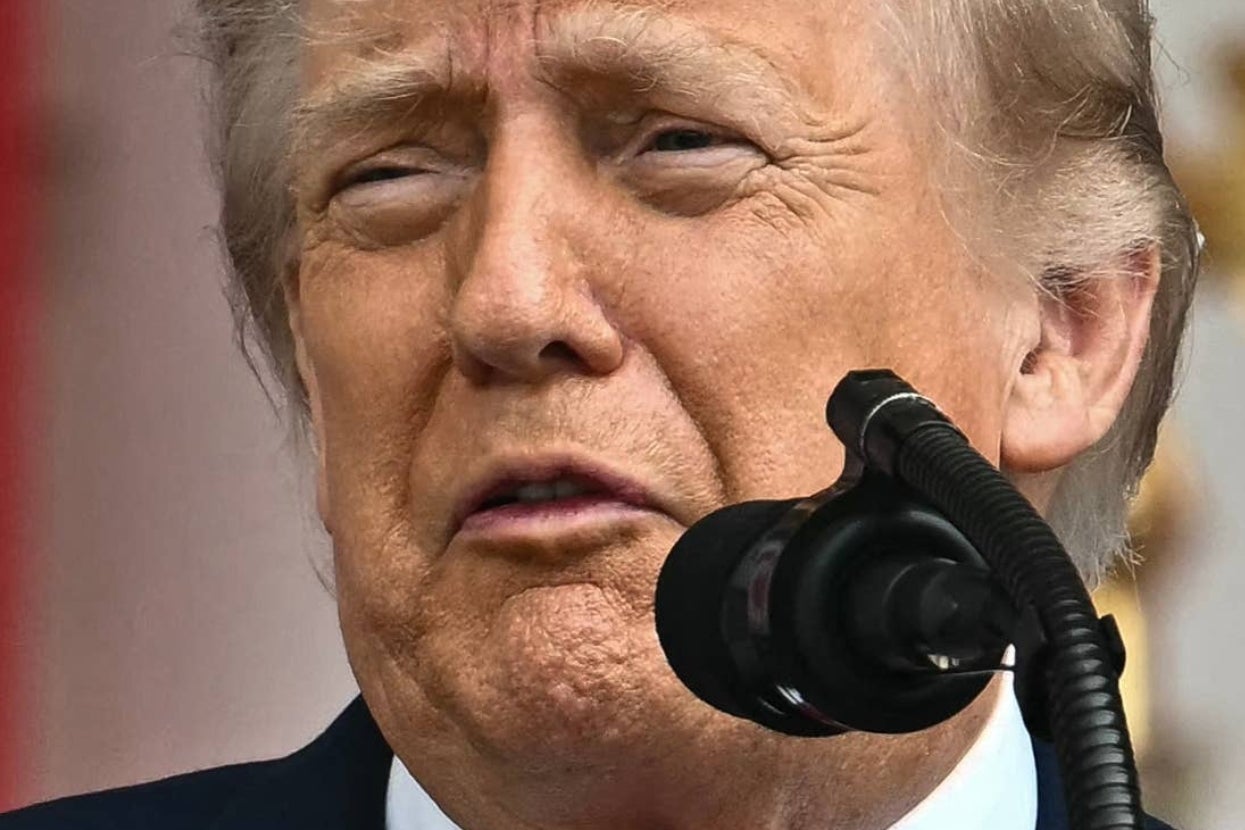 A person speaking at a microphone, appearing focused and expressive, likely at a public event