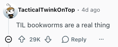 Komentar Reddit oleh pengguna TacticalTwinkOnTop: 