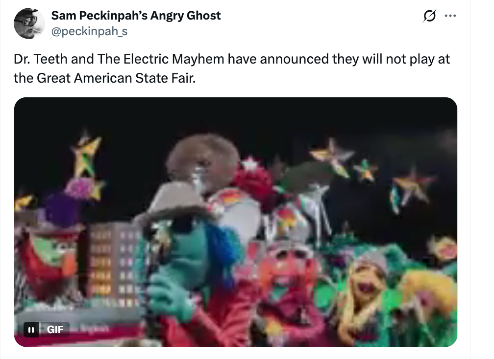A radical  of puppet characters connected  signifier    with vibrant attire, including apical  hats and headbands. They are lively and animated