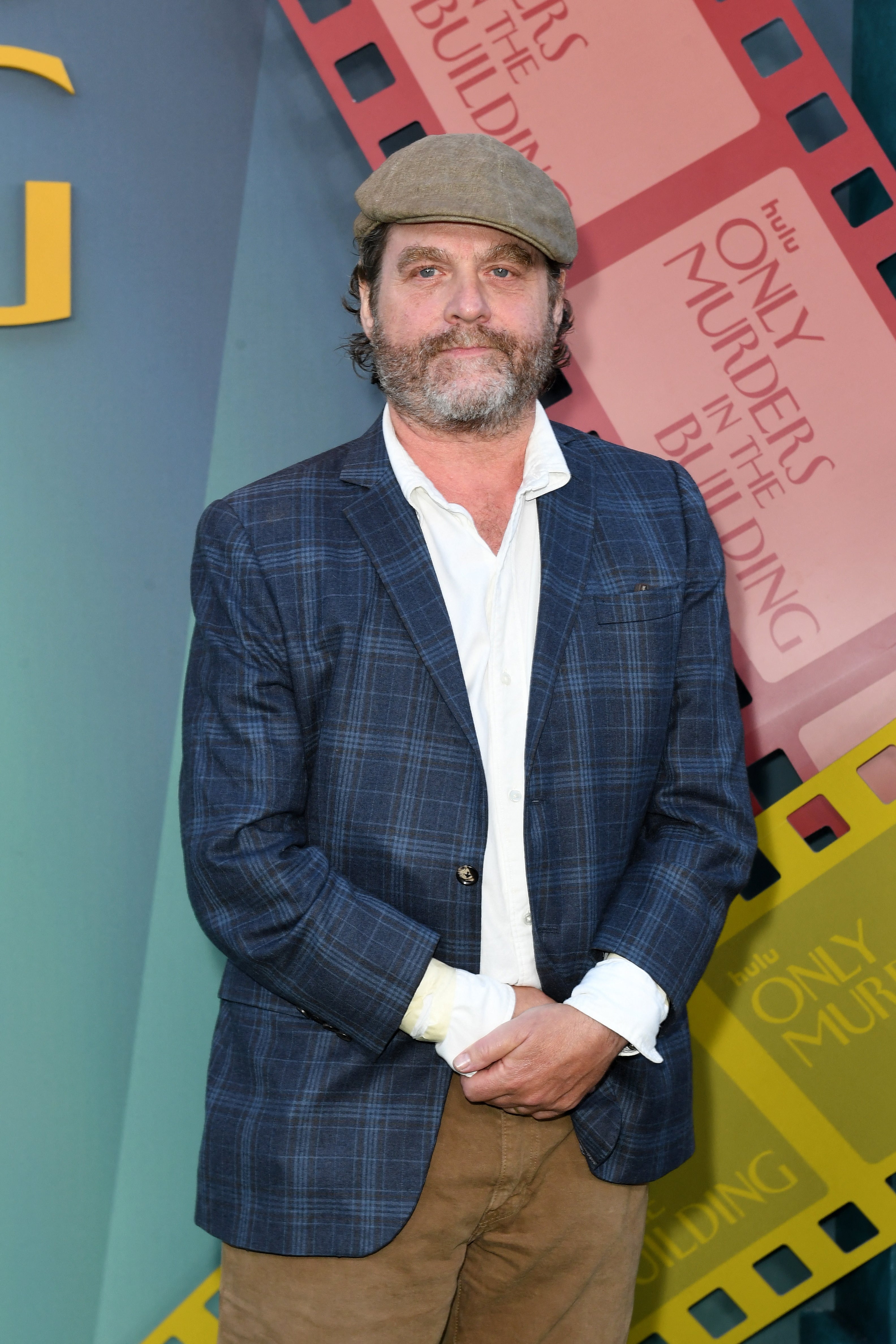 Zach Galifianakis attends Hulu's "Only Murders in the Building" Season 4 premiere on the Paramount Studios lot in Los Angeles, August 22, 2024
