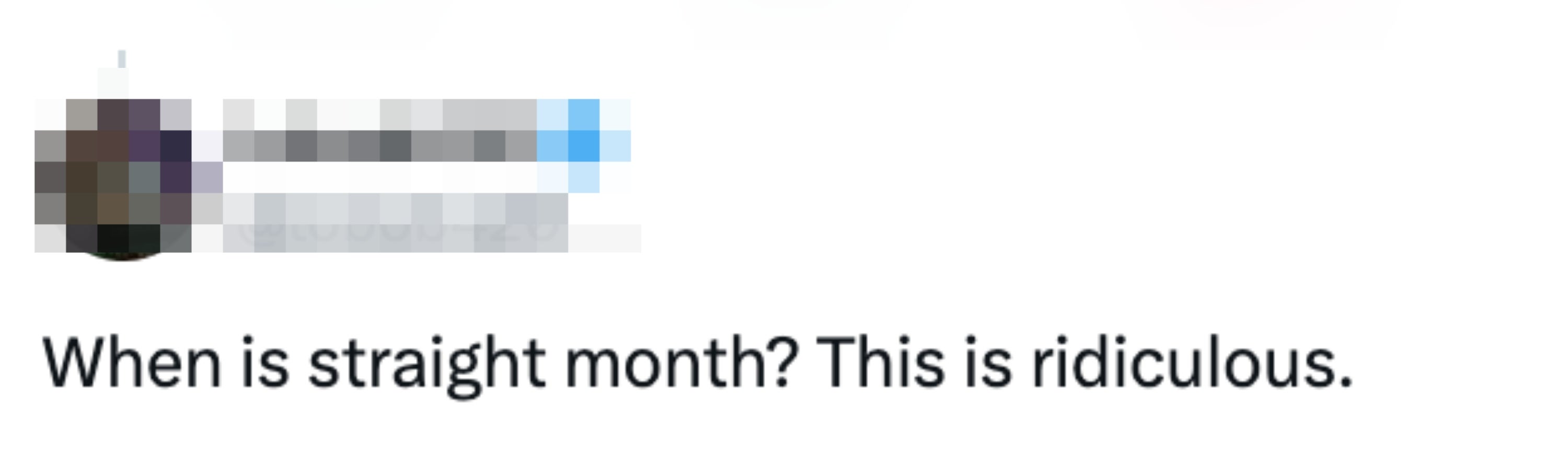 "When is consecutive month? This is ridiculous."
