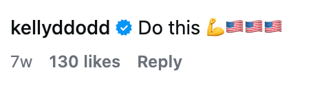 "Do this" with musculus and emblem emojis. 130 likes and a reply enactment below