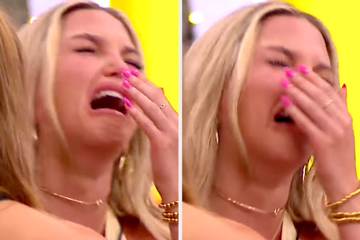 Hannah from Love Island Season 7 crying as she gets eliminated