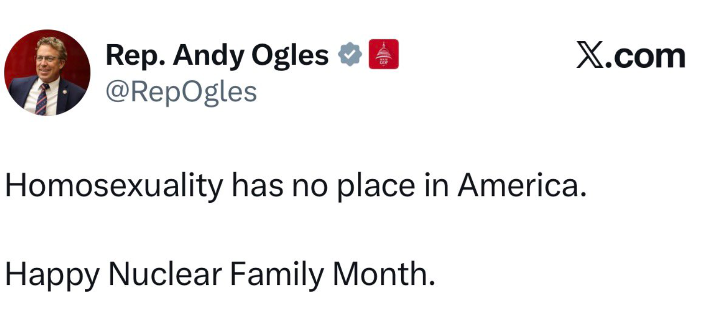 Tweet av rep. Andy Ogles: