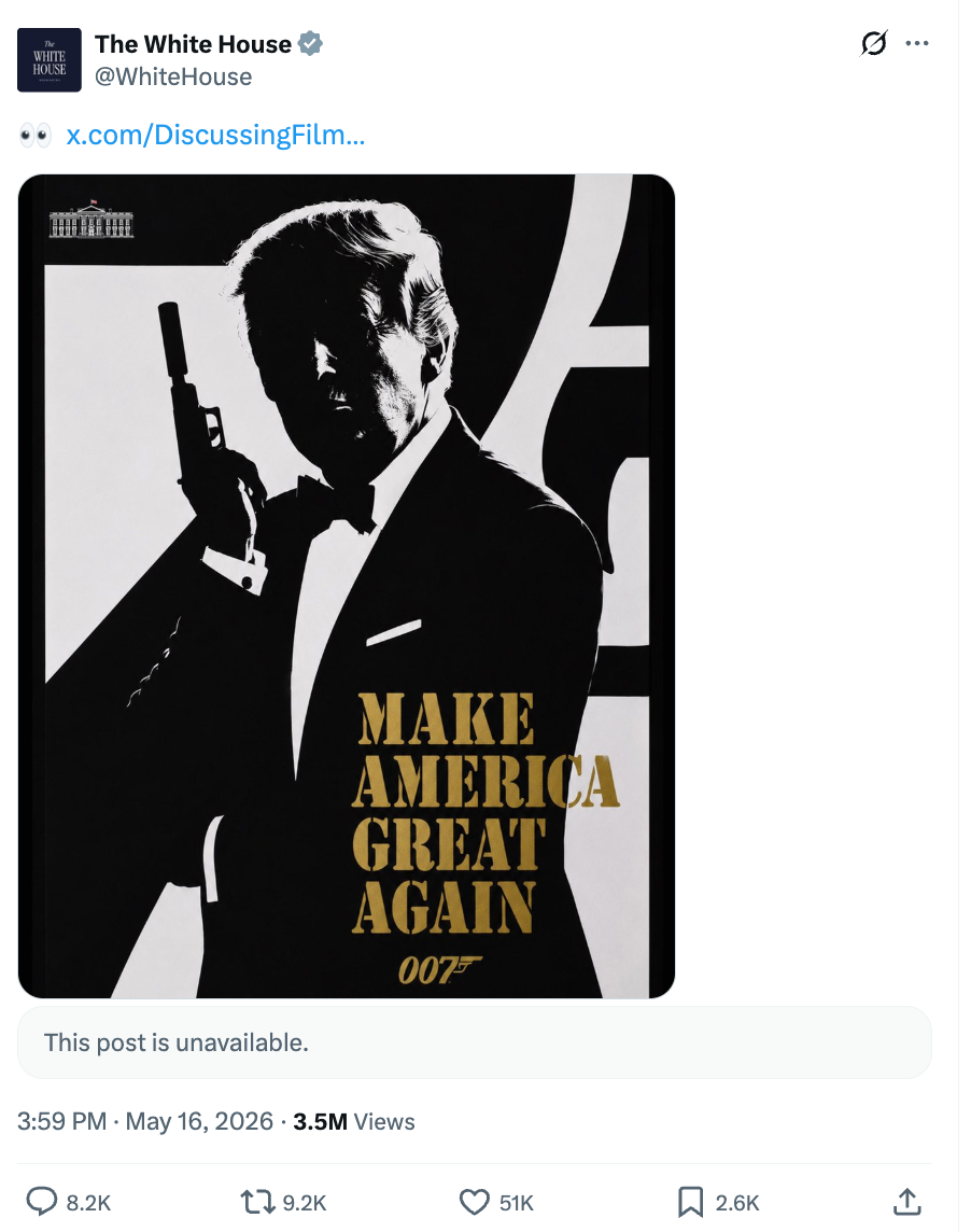 "Make America Great Again 007."