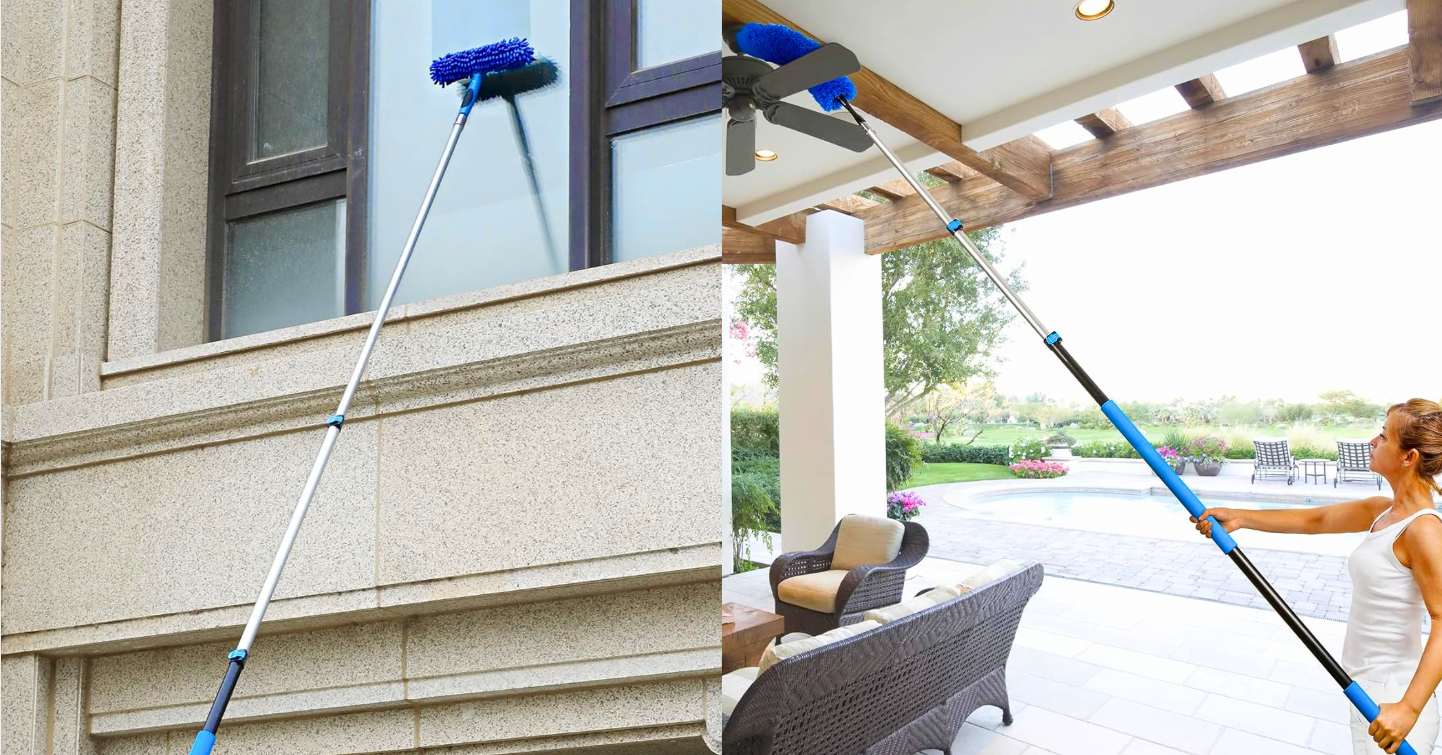 This 20-Foot Cleaning Pole Clears Ceilings And AC Vents With