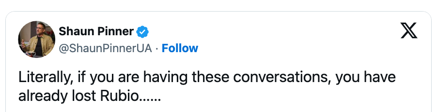 "Literally, if you are having these conversations, you person  already mislaid  Rubio."