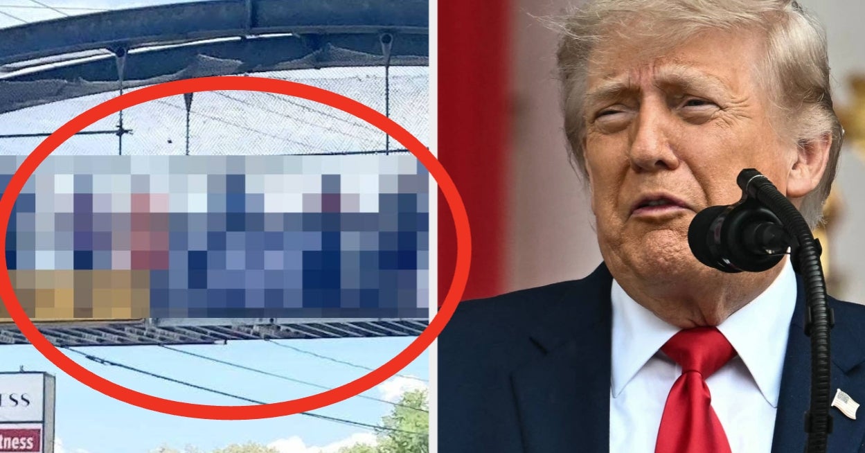 Donald Trump Definitely Is Not Going To Like This Viral Sign Someone Hung Above A Busy Street...