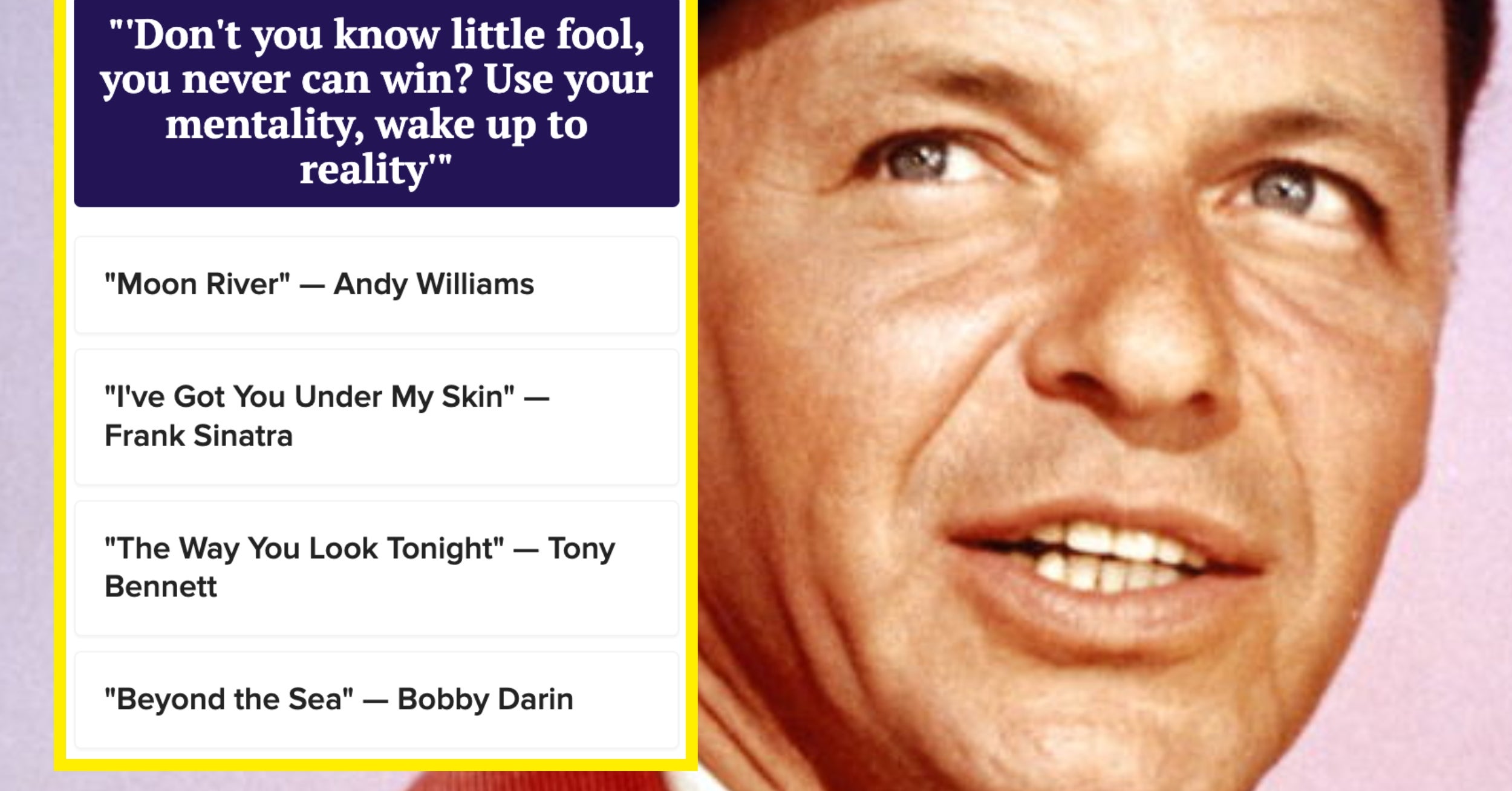 If You Can't Match At Least 12 Of These Crooner Lyrics To Th