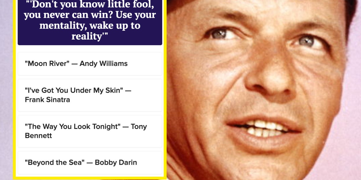 If You Can't Match These Crooner Lyrics To Their Songs, You Have No Respect For The Classics