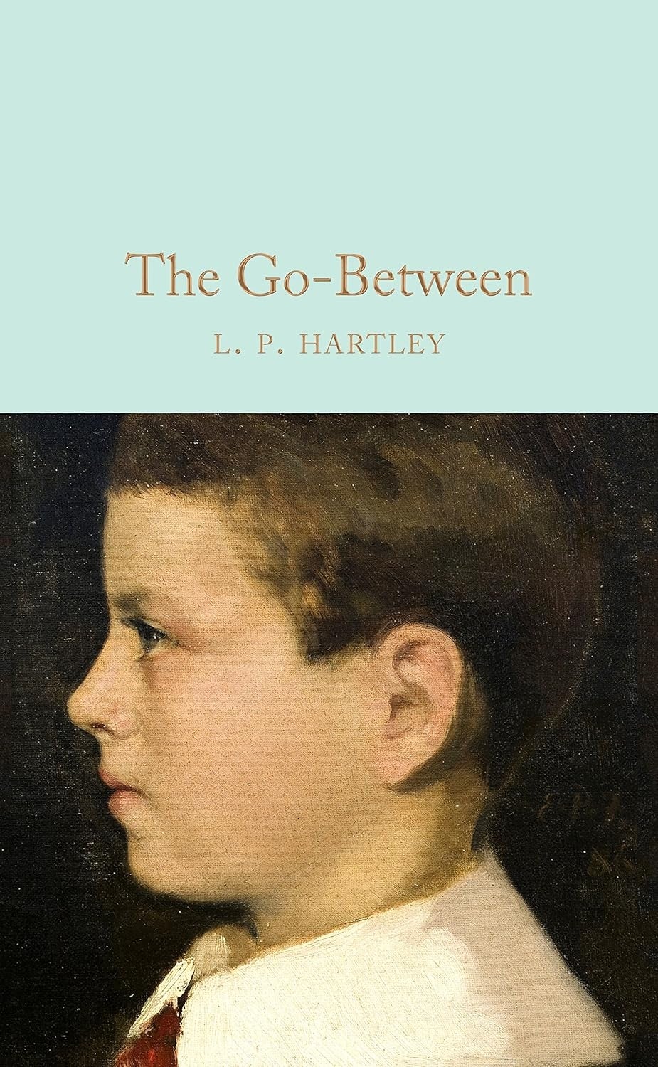 Cover of "The Go-Between" by L.P. Hartley featuring a illustration coating of a boy