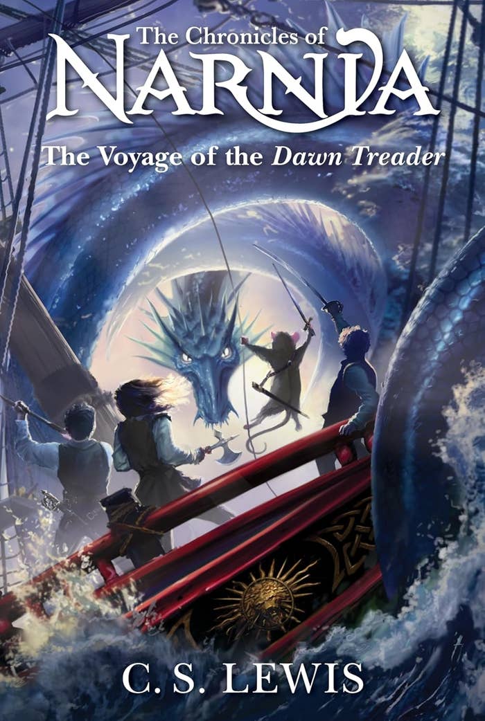  The Voyage of the Dawn Treader" by C.S. Lewis, featuring a vessel  and a oversea  carnal   successful  a melodramatic  scene