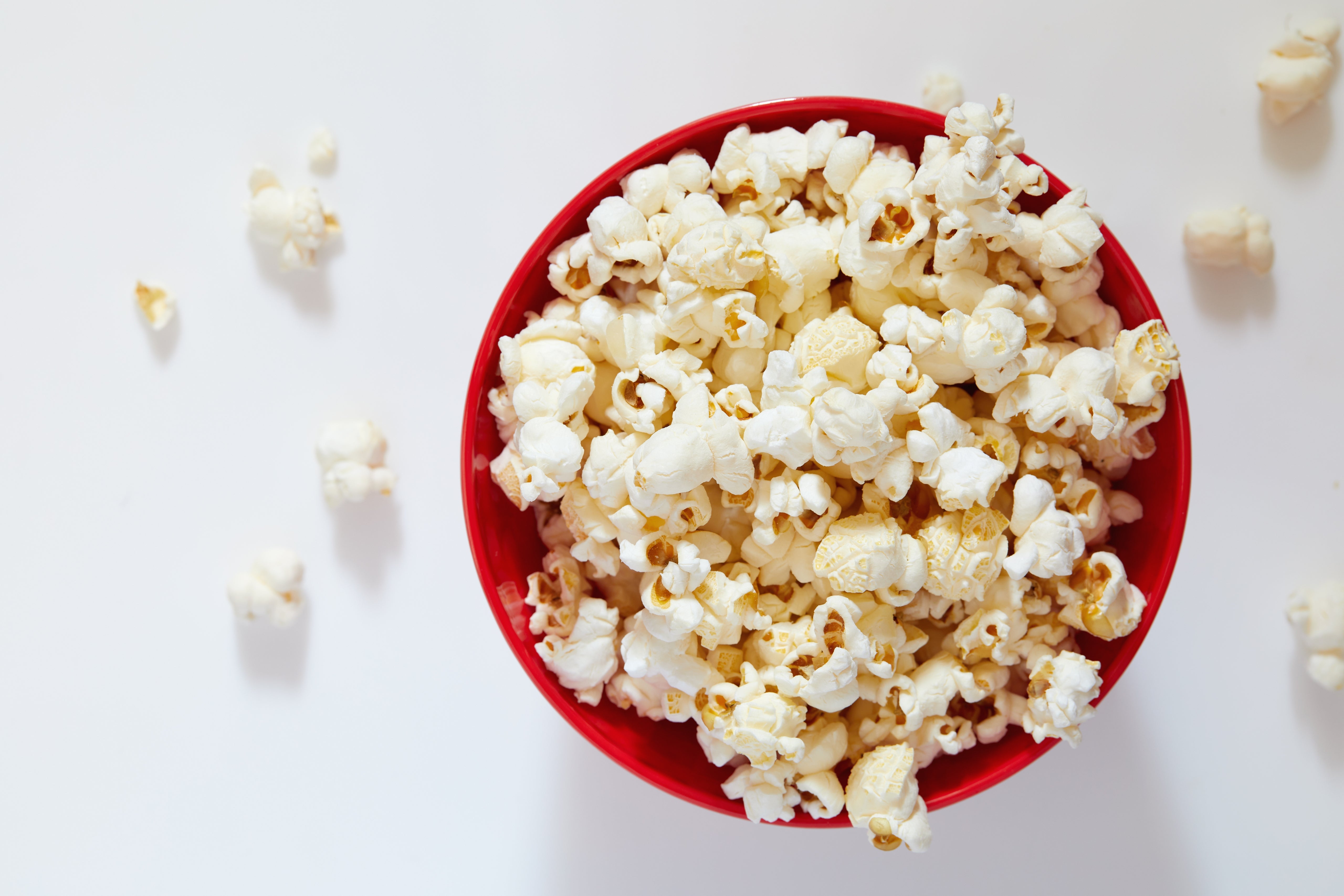 A vessel  of popcorn