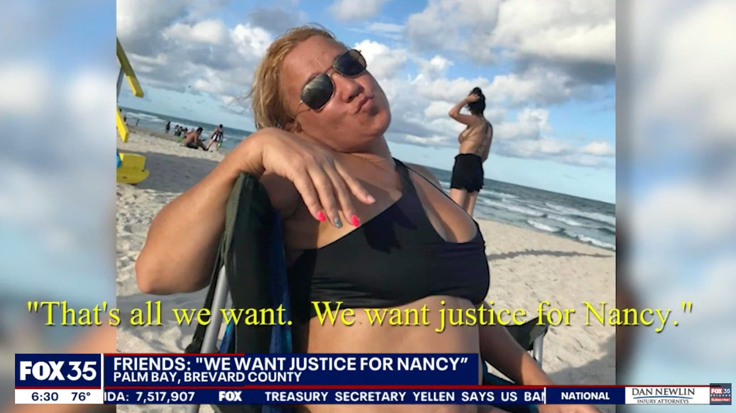 "That's each we want. We privation justness for Nancy." Fox 35 quality banner visible