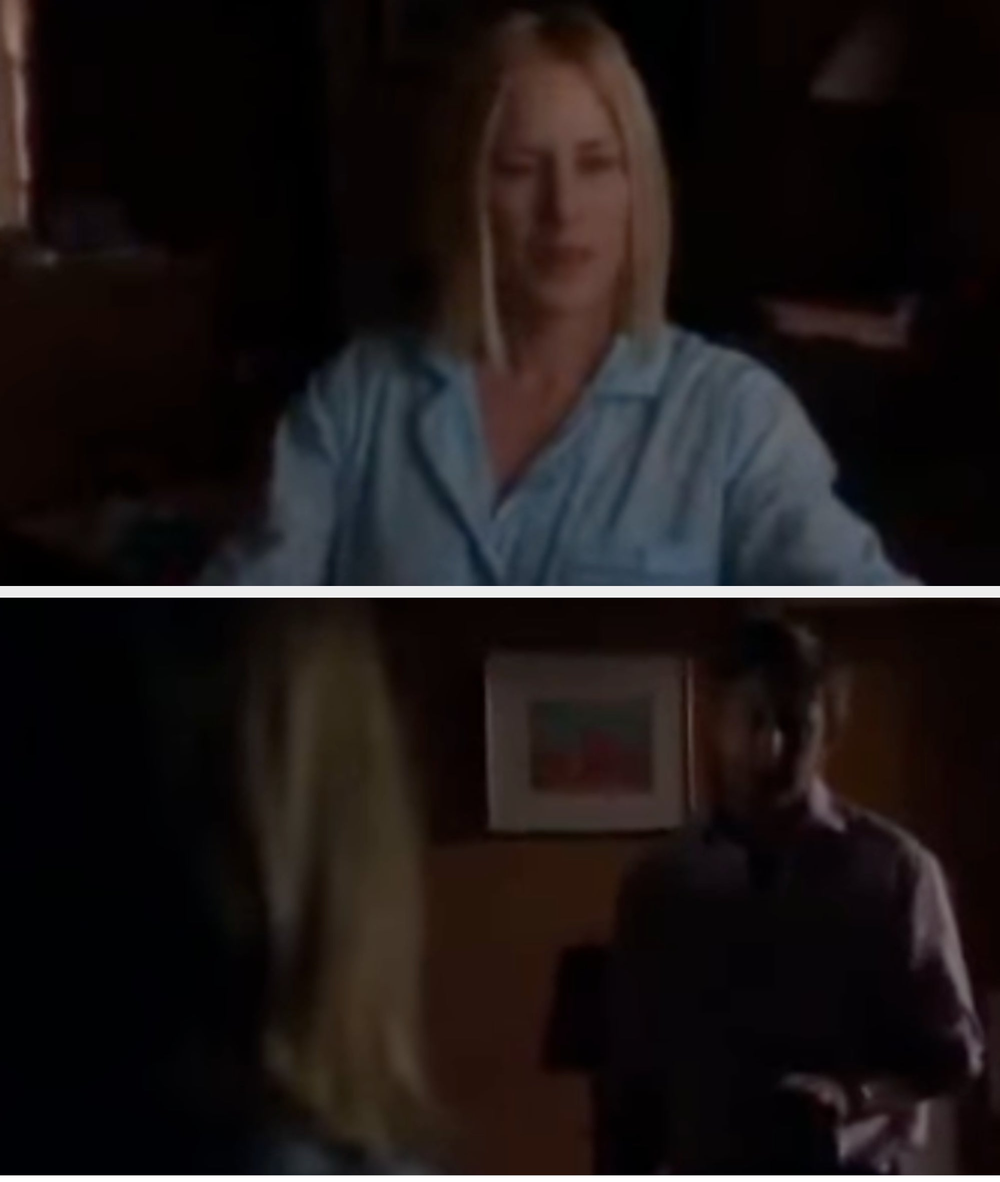 Alison reaches out for Joe who stands in shadows