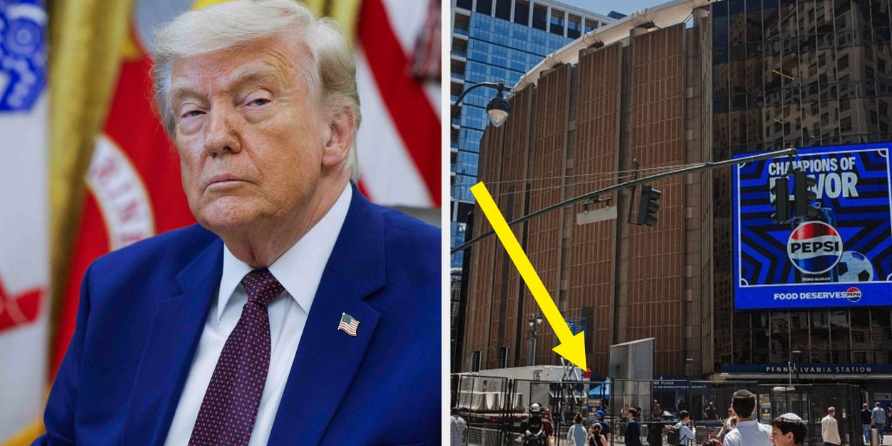 What Trump's Wall Looks Like Outside Of Madison Square Garden