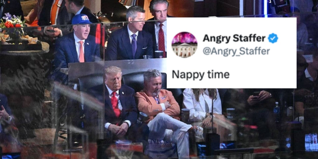 Trump Appears To Sleep At Knicks Game In Viral Clip