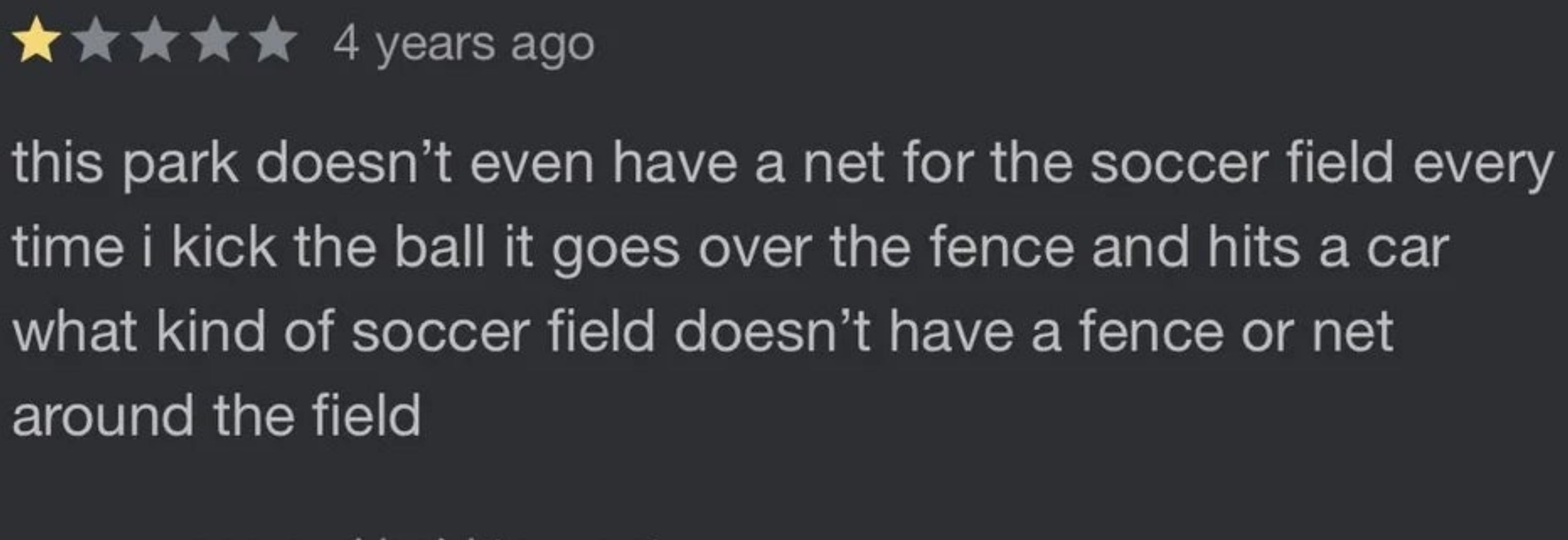 Review complains astir  a shot    tract  lacking a net, starring  to balls hitting cars