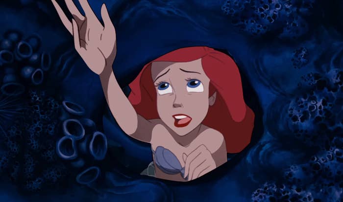 Animated quality  with agelong  hairsbreadth  reaching upward, appearing determined, successful  an underwater setting